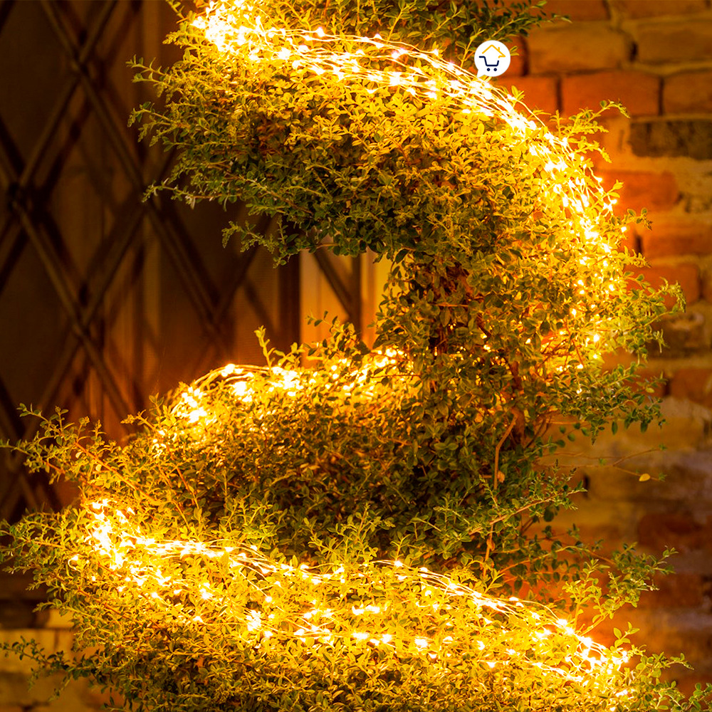 Cascada de Luces Micro LED para Árbol – 400 Luces, 1580V
